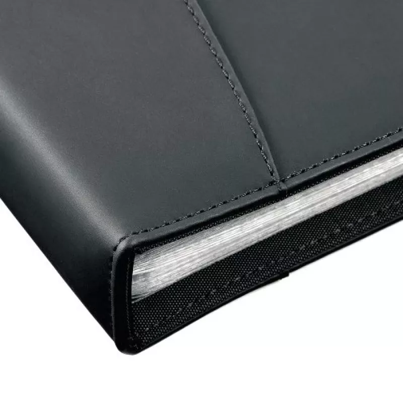 Rexel Soft Touch Smooth A4 aplankalas su 24 kišenėmis, juodas