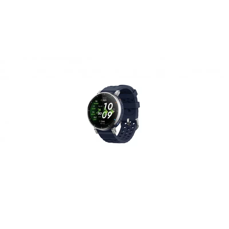Išmanusis laikrodis Amazfit W2558GL2N — 1,32 colio (3,35 cm) AMOLED 466×466 px, GPS, 365 mAh, silikoninis dirželis (mėlynas)