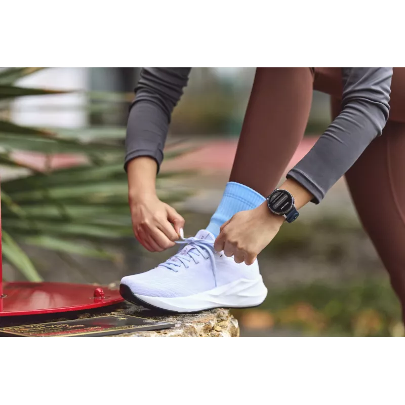 Išmanusis laikrodis Amazfit W2558GL2N — 1,32 colio (3,35 cm) AMOLED 466×466 px, GPS, 365 mAh, silikoninis dirželis (mėlynas)