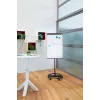 Mobilus flipchartas su apvaliu pagrindu Legamaster SKETCH EASY — plieninis, 5 ratukai, 720×600 mm
