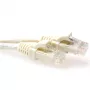 ACT Ivory 0.25 m U/UTP CAT6 trumpasis jungiamasis kabelis su apsauga nuo užkabinimo, RJ45