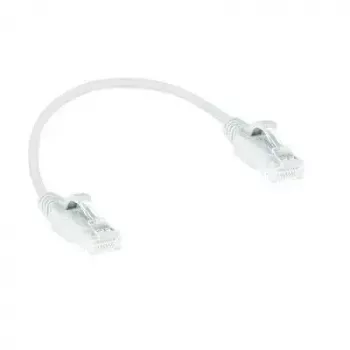 ACT White 0,25 m LSZH U/UTP CAT6 plonas laidas su apsaugotais RJ45 kištukais