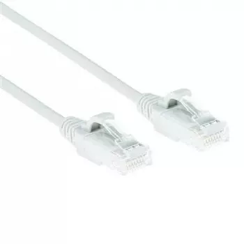 ACT White 0,25 m LSZH U/UTP CAT6 plonas laidas su apsaugotais RJ45 kištukais