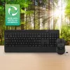 Belaidis klaviatūros ir pelės rinkinys ACT (Qwerty), tyli spaudimo mechanika, ekologiškas, iš perdirbtų medžiagų