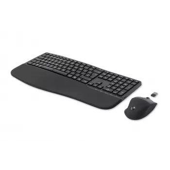 HP 680 Comfort belaidė klaviatūra ir pelė, dviejų režimų, RF + Bluetooth, QWERTY, juoda