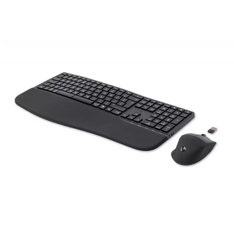 HP 680 Comfort belaidė klaviatūra ir pelė, dviejų režimų, RF + Bluetooth, QWERTY, juoda