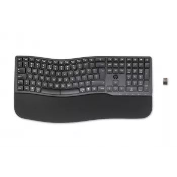 HP 680 Comfort Dual-Mode klaviatūra, pilno dydžio (100%), belaidė, RF belaidis + Bluetooth, QWERTY, juoda