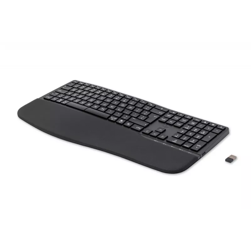 HP 680 Comfort Dual-Mode klaviatūra, pilno dydžio (100%), belaidė, RF belaidis + Bluetooth, QWERTY, juoda