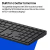 HP 490C daugiafunkcė dviejų režimų klaviatūros ir pelės rinkinys, QWERTY