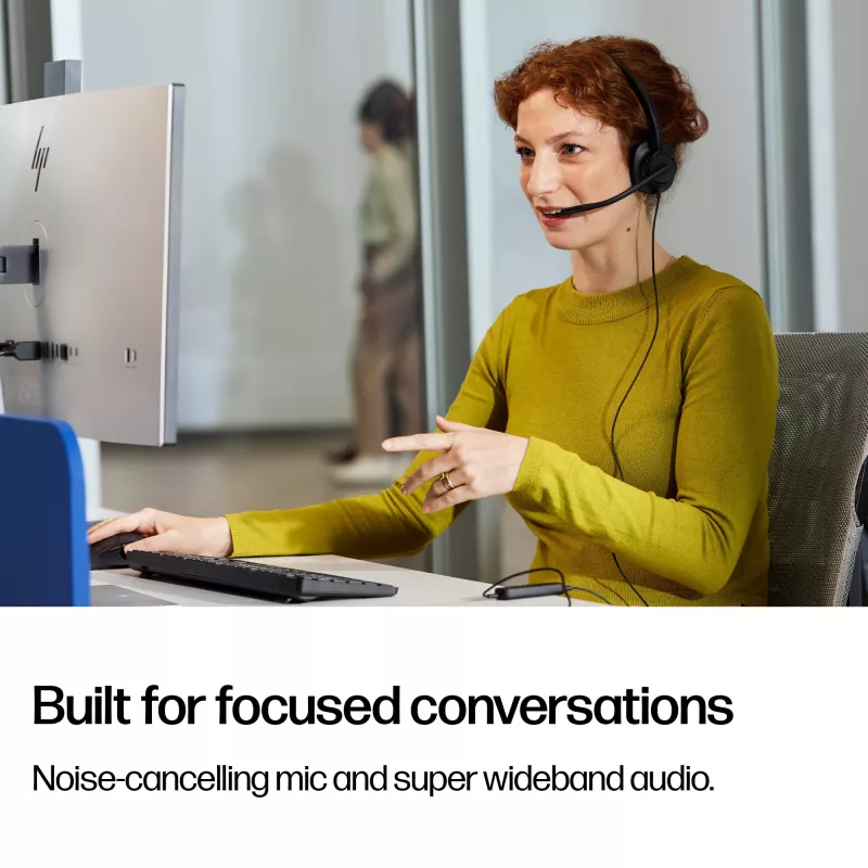 Laidinės stereo ausinės HP Poly Mission 425 USB — Bulk, svoris 132 g