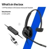 Laidinės stereo ausinės HP Poly Mission 425 USB — Bulk, svoris 132 g