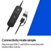 Laidinės stereo USB ausinės HP Poly Mission 625 – ant ausų, 147 g, USB jungtis (didmeninė pakuotė)