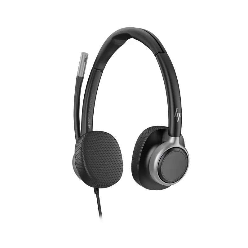 Laidinės stereo USB ausinės HP Poly Mission 625 – ant ausų, 147 g, USB jungtis (didmeninė pakuotė)