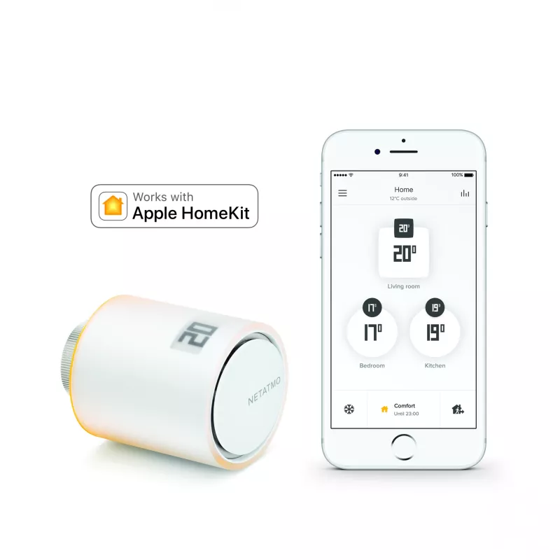Netatmo NAV-EN išmanusis radiatoriaus vožtuvas, tinkamas naudoti patalpose