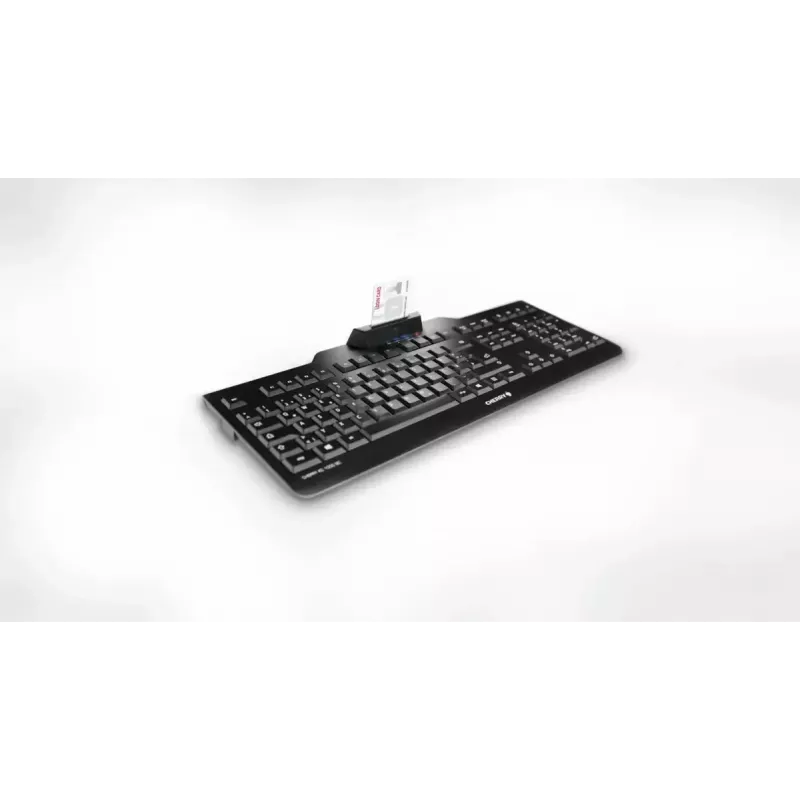 Cherry KC 1000 SC laidinė pilno dydžio USB klaviatūra, QWERTY, 109 klavišai, 1,8 m laidas, juoda