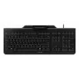 Cherry KC 1000 SC laidinė pilno dydžio USB klaviatūra, QWERTY, 109 klavišai, 1,8 m laidas, juoda