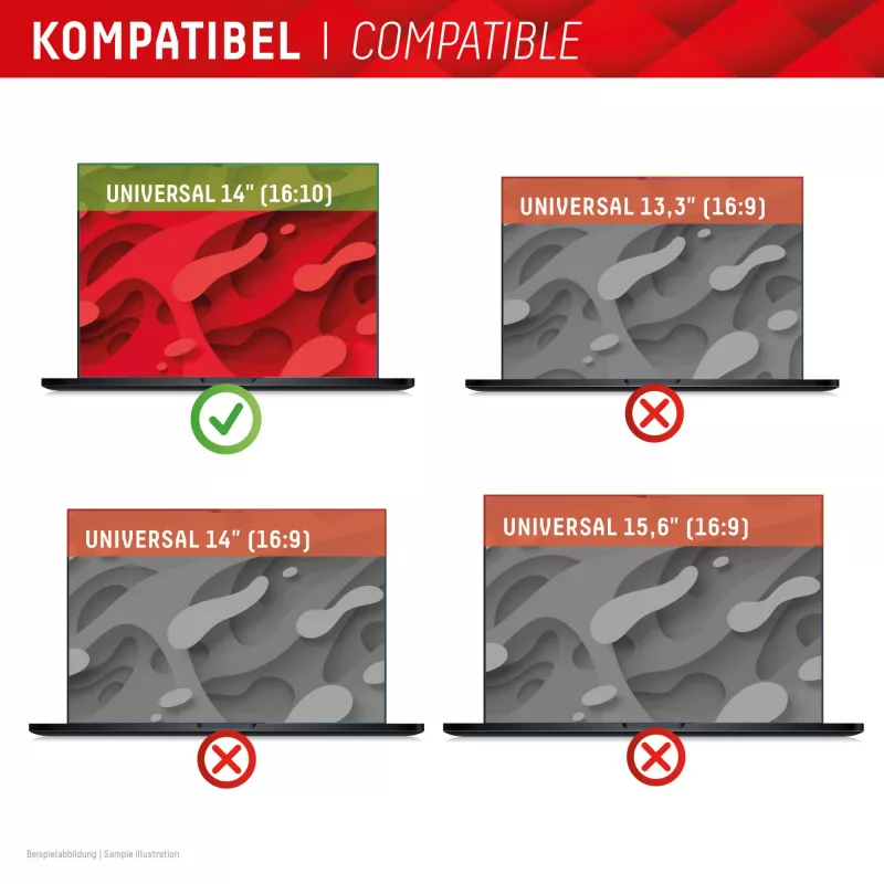Displex PRIVACY SAFE nuimamas 2 krypčių privatumo filtras nešiojamam kompiuteriui (berėmliui) 14'' (16:10)
