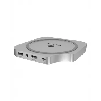 ICY BOX 7-in-1 USB Type-C DockingStation su M.2 NVMe lizdu, SSD, atminties kortele, M.2, 4 TB, USB 3.2 Gen 2 (3.1 Gen 2) Type-C, sidabrinė, aliuminis