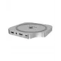 ICY BOX 7-in-1 USB Type-C DockingStation su M.2 NVMe lizdu, SSD, atminties kortele, M.2, 4 TB, USB 3.2 Gen 2 (3.1 Gen 2) Type-C, sidabrinė, aliuminis