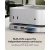 ICY BOX 7-in-1 USB Type-C DockingStation su M.2 NVMe lizdu, SSD, atminties kortele, M.2, 4 TB, USB 3.2 Gen 2 (3.1 Gen 2) Type-C, sidabrinė, aliuminis