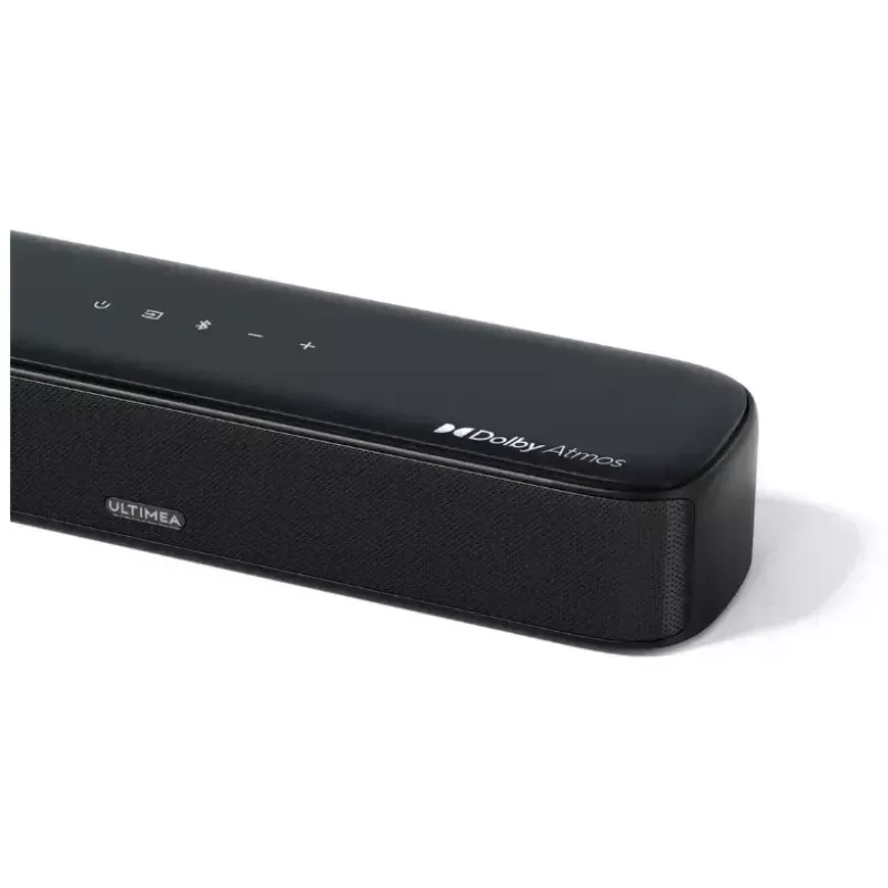Garso juosta Ultimea Aura A50 Juoda 5.1 kanalai, 320 W RMS, Dolby Atmos/Surround, 10,2 cm žemų dažnių garsiakalbis