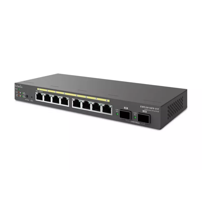 Valdomas Switch EnGenius FitSwitch 8 Full PoE 8 prievadų Gigabit Ethernet