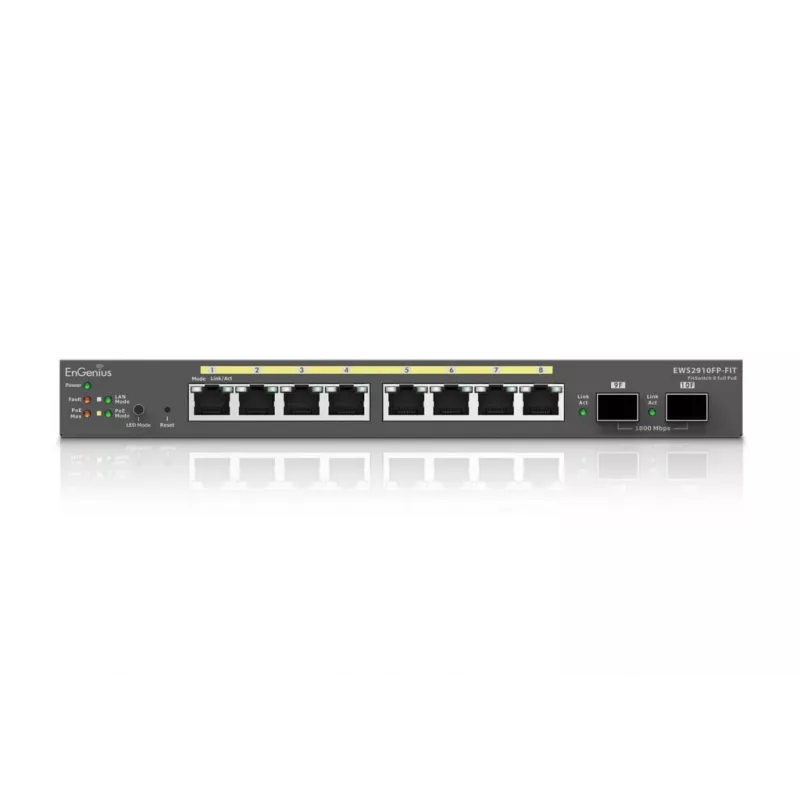 Valdomas Switch EnGenius FitSwitch 8 Full PoE 8 prievadų Gigabit Ethernet