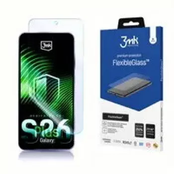 Hibridinis grūdinto stiklo ekrano apsauginis stikliukas 3MK FlexibleGlass, skirtas Samsung Galaxy S26+