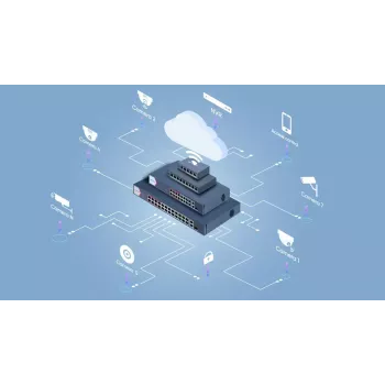 Valdomas jungiklis Hikvision DS-3E1106P-EI 4 prievadai Fast Ethernet PoE