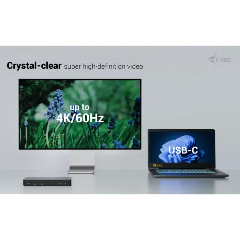 i-tec Thunderbolt 4 išmanusis dviejų monitorių dokas su 90 W įkrovimu