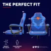 Žaidimų kėdė vaikams TRUST GXT 703SM REVVO Kids Superman Blue – ergonomiška vaikiška kėdė su reguliavimais