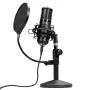 Studijinis mikrofonas TRUST GXT 269 Emita II – USB laidinis, metalinis korpusas, stalinis stovas, juodas (42×162×42 mm)