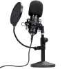Studijinis mikrofonas TRUST GXT 269 Emita II – USB laidinis, metalinis korpusas, stalinis stovas, juodas (42×162×42 mm)