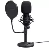 Studijinis mikrofonas TRUST GXT 269 Emita II – USB laidinis, metalinis korpusas, stalinis stovas, juodas (42×162×42 mm)