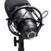 Studijinis mikrofonas TRUST GXT 269 Emita II – USB laidinis, metalinis korpusas, stalinis stovas, juodas (42×162×42 mm)