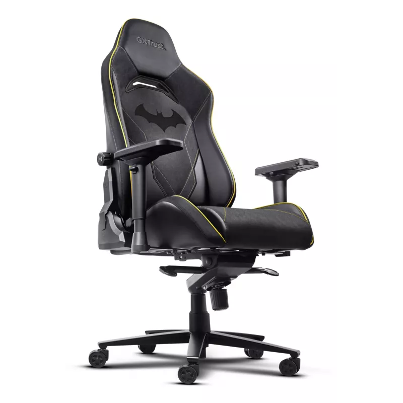 Žaidimų kėdė TRUST 25787 – paminkštinta sėdynė, maksimali apkrova 150 kg, 710×750 mm, aukštis iki 134 cm, juoda