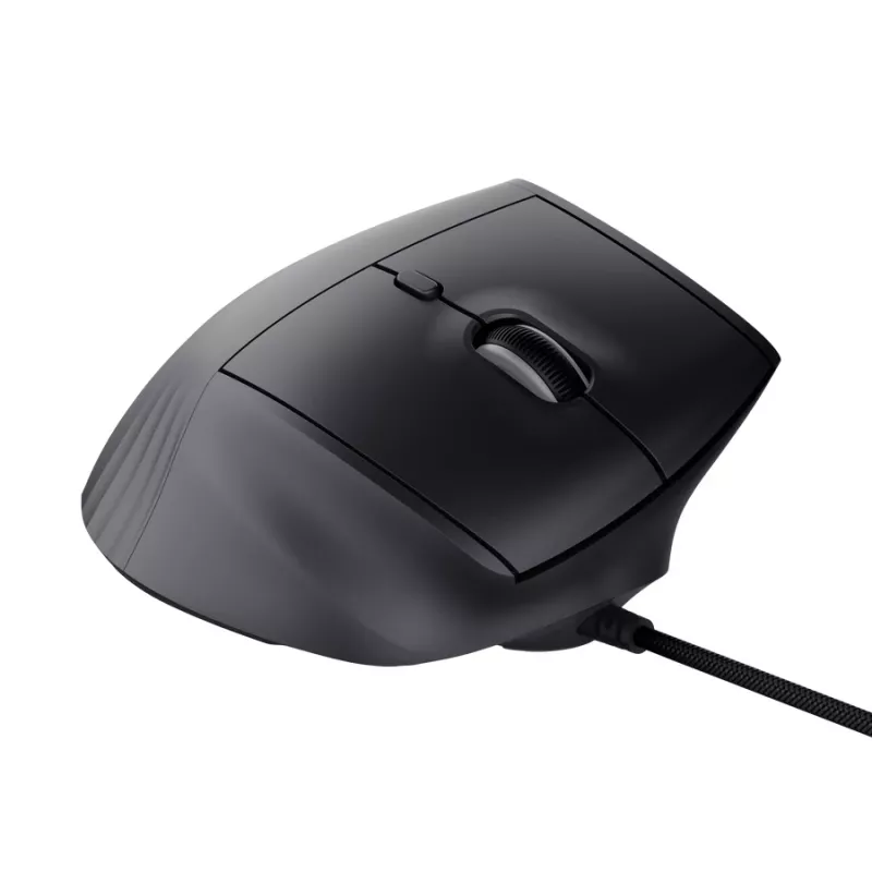 Žaidimų pelė TRUST GXT 145 Rexxa, dešiniajai rankai, USB Type-A, 12800 DPI, laidinė, RGB ratukas, juoda