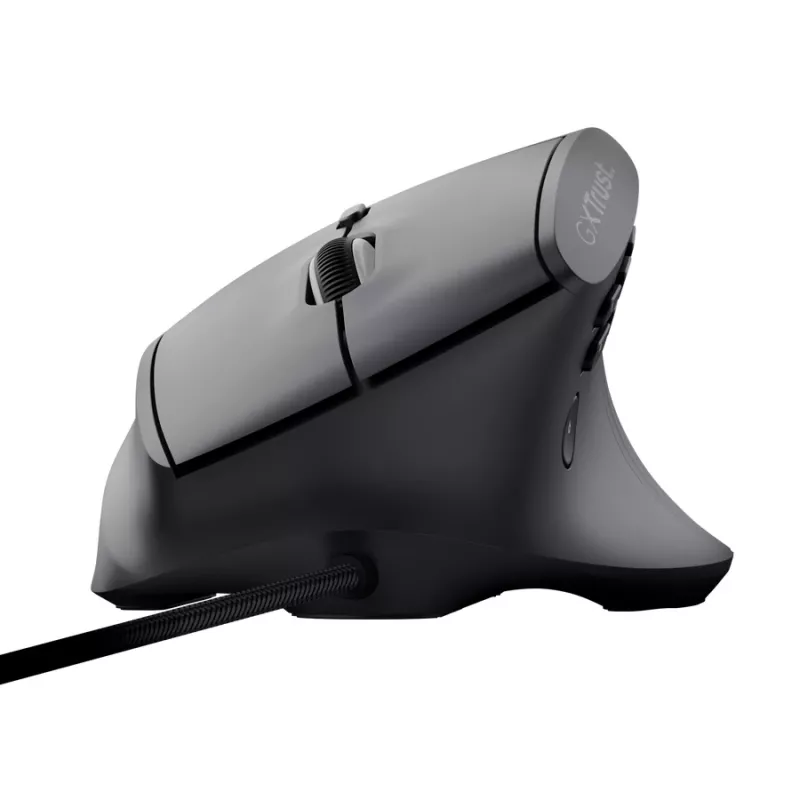 Žaidimų pelė TRUST GXT 145 Rexxa, dešiniajai rankai, USB Type-A, 12800 DPI, laidinė, RGB ratukas, juoda