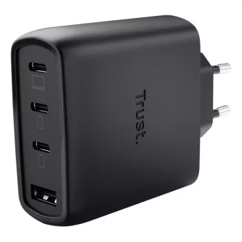 TRUST Maxo 65W greitasis AC sieninis įkroviklis, 3× USB-C, max 20V, 2 m laidas, juodas