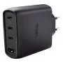 TRUST Maxo 65W greitasis AC sieninis įkroviklis, 3× USB-C, max 20V, 2 m laidas, juodas
