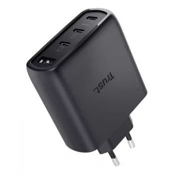 TRUST Maxo 65W greitasis AC sieninis įkroviklis, 3× USB-C, max 20V, 2 m laidas, juodas