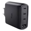 TRUST Maxo 65W greitasis AC sieninis įkroviklis, 3× USB-C, max 20V, 2 m laidas, juodas