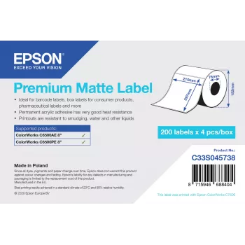 Lipnūs etikečių lapai Epson C33S045738 76 mm x 127 mm
