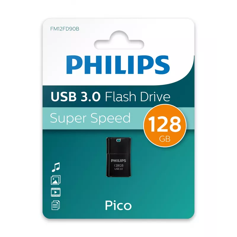 Philips Pico USB atmintukas 128 GB USB Type-A 3.2 Gen 1 (3.1 Gen 1) Juoda