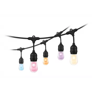 WiZ String Lights protinga girlianda, LED, juoda, Wi-Fi/Bluetooth