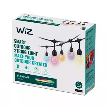 WiZ String Lights protinga girlianda, LED, juoda, Wi-Fi/Bluetooth