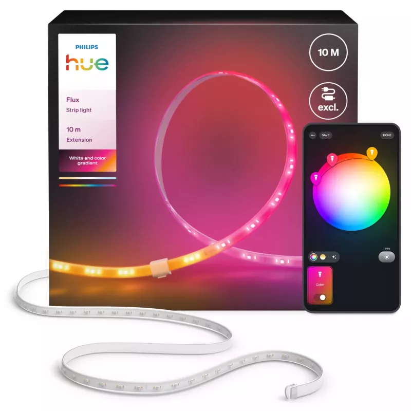LED juostelė Philips Hue 00232121 — 10 000 mm, daugiaspalvė ir neutrali balta, 1 700 lm