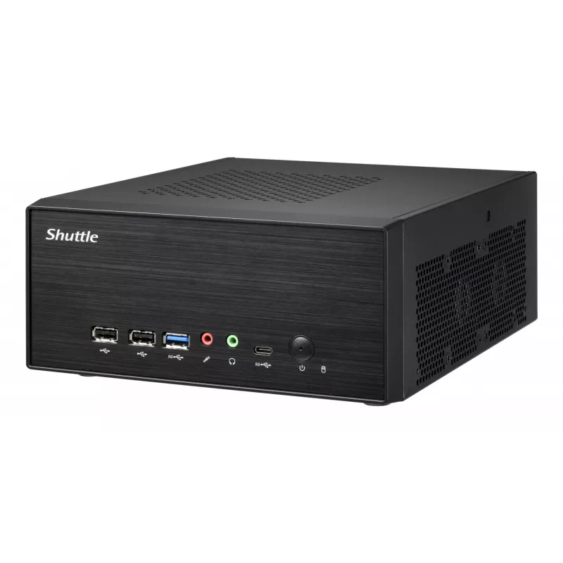 Shuttle XPC slim Barebone XB860G2 - LGA1851, Intel H860, 1xDP, 2xHDMI, 2 PCIe lizdai (1x 16X ir 1x X1), 2x Intel LAN (1G + 2.5G), 8x USB, 3x M.2, 24/7 nepertraukiamam darbui