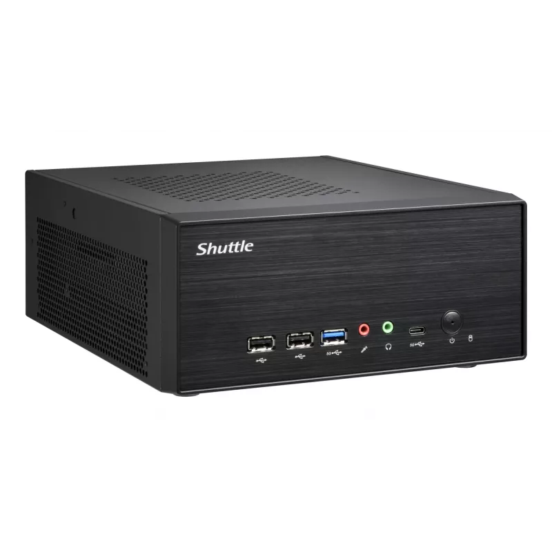Shuttle XPC slim Barebone XB860G2 - LGA1851, Intel H860, 1xDP, 2xHDMI, 2 PCIe lizdai (1x 16X ir 1x X1), 2x Intel LAN (1G + 2.5G), 8x USB, 3x M.2, 24/7 nepertraukiamam darbui