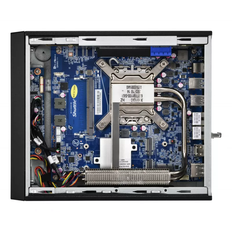 Shuttle XPC slim Barebone XB860G2 - LGA1851, Intel H860, 1xDP, 2xHDMI, 2 PCIe lizdai (1x 16X ir 1x X1), 2x Intel LAN (1G + 2.5G), 8x USB, 3x M.2, 24/7 nepertraukiamam darbui